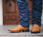BOTA AVESTRUZ  DAN POST SADDLE FULL QUILL OSTRICH BOOT , HerraduraDeOro - HerraduraDeOro