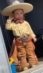 CAMISOLOA CHARRA COLOR VINO DE NIŇO. WINE COLOR KIDS CHARRO SHIRT , HerraduraDeOro - HerraduraDeOro