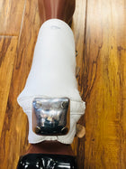 CANILLERAS PARA PATAS DE CABALLO COLOR BLANCAS DE HEBILLAS. WHITE COLOR SPORT SKID BOOT WITH BUCKLES , HerraduraDeOro - HerraduraDeOro