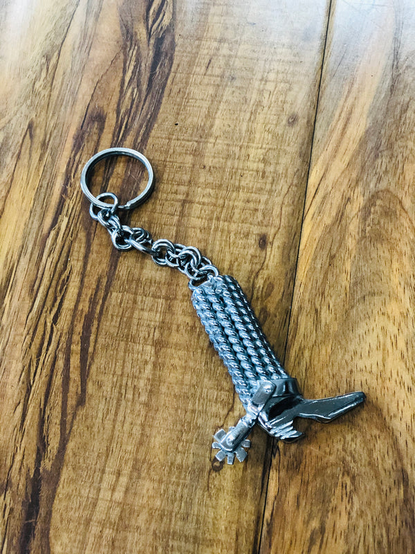 STAINLESS STEEL BOOT KEYCHINS. LLAVERO DE BOTA DE ACERO