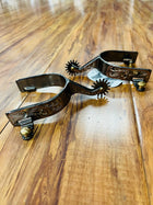 Silver Steel Rock Grinder Roping Spurs