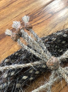 HAND BRAIDED HORSE HAIR BOSAL WITH HORSE HAIR HEADSTALL AND BRAIDED HORSE HAIR MACATE.  BOSAL DE PELO DE CABALLO PARA ARRENDAR.