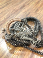 HAND BRAIDED HORSE HAIR BOSAL WITH HORSE HAIR HEADSTALL AND BRAIDED HORSE HAIR MACATE.  BOSAL DE PELO DE CABALLO PARA ARRENDAR.