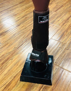 CANILLERAS DE CABALLO CAFE CON CAMPANA . COFFEE BROWN NEOPRENE HORSE COMBO BOOTS
