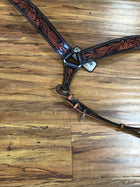 PECHOS PARA MONTURA. CHOCOLATE FLORAL BREASTCOLLAR , HerraduraDeOro - HerraduraDeOro