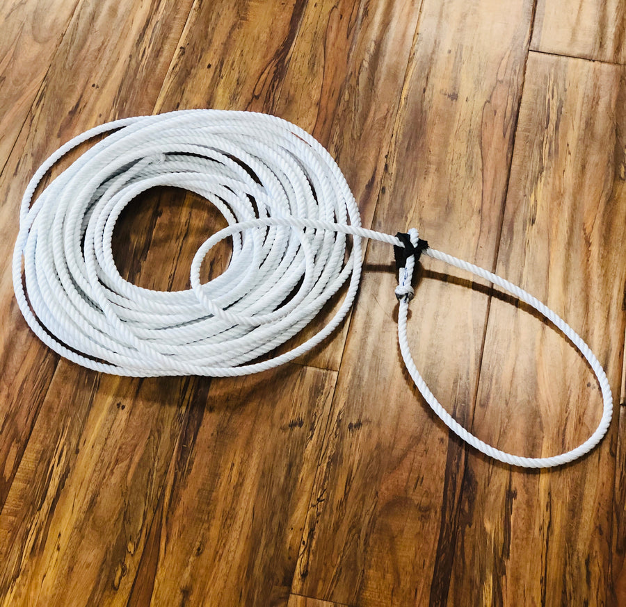 Soga Para Florear .70FT. ALL WHITE TRICK ROPING ROPE