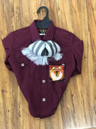 CAMISOLOA CHARRA COLOR VINO DE NIŇO. WINE COLOR KIDS CHARRO SHIRT , HerraduraDeOro - HerraduraDeOro