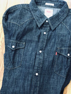 CAMISA VAQUERA LEVIS AZUL. LEVIS BARSTOW WESTERN SHIRT. , HerraduraDeOro - HerraduraDeOro