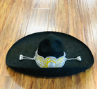 SOMBRERO DE CHARRO DE PELO DE CONEJO BORDADO EN PLATA CANUTILLO. CHARRO HAT HANDMADE. , HerraduraDeOro - HerraduraDeOro