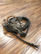 HAND BRAIDED HORSE HAIR BOSAL WITH HORSE HAIR HEADSTALL AND BRAIDED HORSE HAIR MACATE.  BOSAL DE PELO DE CABALLO PARA ARRENDAR.