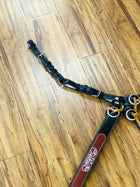 PRECHO PRETAL NEGRO CHARRO DE VAQUETA PARA CABALLO. RICH BLACK CHARRO BREAST COLLAR