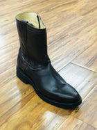 BOTA DE CIERRE EN COLOR CAFE PARA ADULTO.  BROWN ENGLISH  ZIPPER BOOT