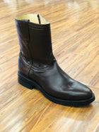 BOTA DE CIERRE EN COLOR CAFE PARA ADULTO.  BROWN ENGLISH  ZIPPER BOOT