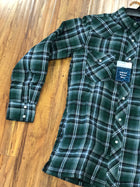 Wrangler Men's Color Plaid Quilted Lined Snap Western Flannel Shirt