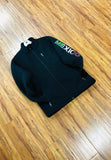 MEN'S BLACK MEXICO FLAG LOGO SLEEVE ZIP-FRONT POLY SHELL JACKET