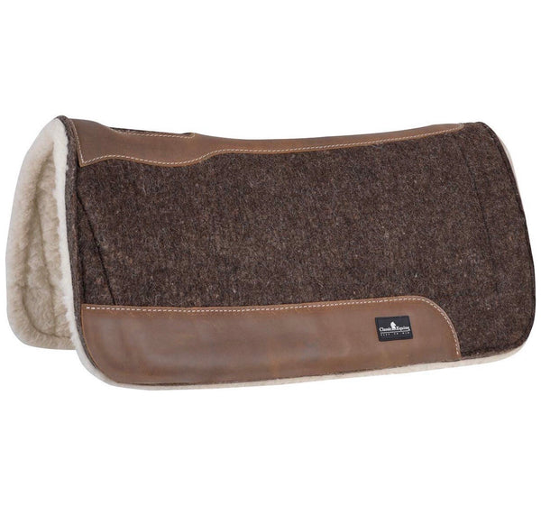 Classic Equine Blended Horse Saddle Pad Felt Fleece , HerraduraDeOro - HerraduraDeOro