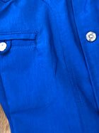 CAMISOLOA CHARRA COLOR AZUL REAL DE NIŇO. ROYAL BLUE COLOR KIDS CHARRO SHIRT , HerraduraDeOro - HerraduraDeOro