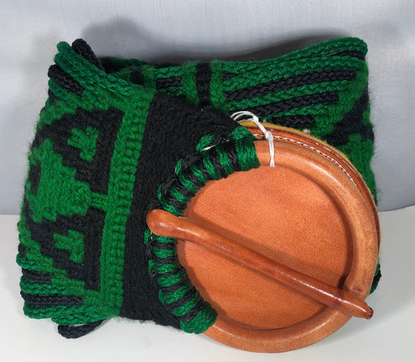 CINCHO DE  CHARRO COLOR VERDE CON NEGRO.  CHARRO CINCH. GREEN AND BLACK COLOR , HerraduraDeOro - HerraduraDeOro
