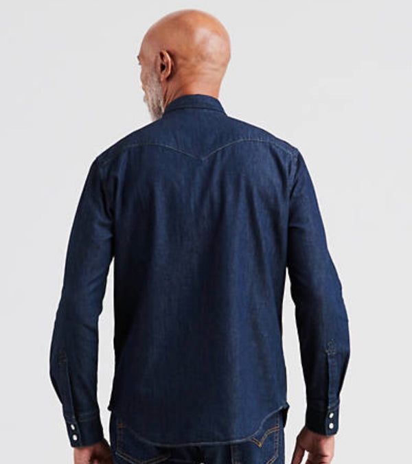 CAMISA VAQUERA LEVIS AZUL. LEVIS BARSTOW WESTERN SHIRT. , HerraduraDeOro - HerraduraDeOro
