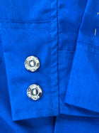 CAMISOLOA CHARRA COLOR AZUL REAL DE NIŇO. ROYAL BLUE COLOR KIDS CHARRO SHIRT , HerraduraDeOro - HerraduraDeOro