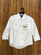 CAMISOLOA CHARRA COLOR BLANCA DE NIŇO. WHITE COLOR KIDS CHARRO SHIRT