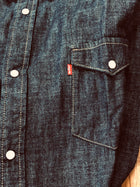 CAMISA VAQUERA LEVIS AZUL. LEVIS BARSTOW WESTERN SHIRT. , HerraduraDeOro - HerraduraDeOro