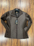 MEN'S AMERICAN WEST LIGHTWEIGHT COFFE BROWN SLEEVE ZIP-FRONT POLY SHELL JACKET