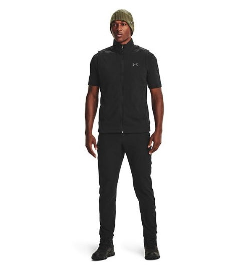 Men's Black Under Armour OffGrid Fleece Golf Vest